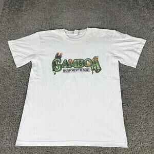 Gamboa Rainforest Resort Shirt Mens Large White Panama Canal Graphic Tee Travel
